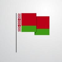 weißrussland wehende flaggendesignvektor vektor