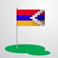 nagorno karabakh republik flagga Pol vektor
