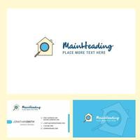 Suche Haus Logo-Design mit Slogan Vorder- und Rückseite Visitenkarte Vorlage Vektor kreatives Design