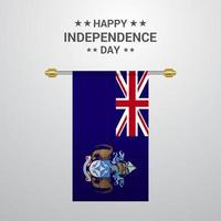 tristan da cunha oberoende dag hängande flagga bakgrund vektor