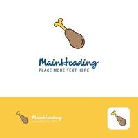 kreatives huhn lollypop logo design flacher farblogoplatz für tagline-vektorillustration vektor