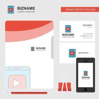 video business logo file cover visitenkarte und mobile app design vektorillustration vektor