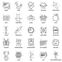 25 Business-Konzept-Mix-Linie-Icon-Set vektor