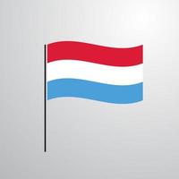 luxemburg wehende flagge vektor