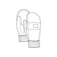 isoliertes objekt aus handschuh und wintersymbol. Set von Handschuh- und Ausrüstungsvektorsymbolen für Aktien. vektor
