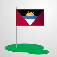 antigua och barbuda flagga Pol vektor