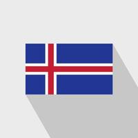 island flagga lång skugga design vektor