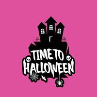 halloween-design mit typografie und hellem hintergrundvektor vektor