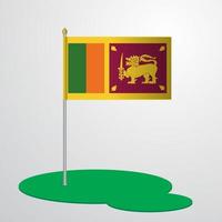 sri lanka flagga Pol vektor