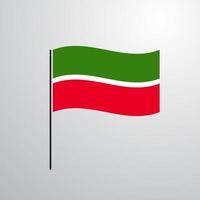 tatarstan vinka flagga vektor