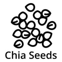 Chia-Samen-Symbol, Umrissstil vektor