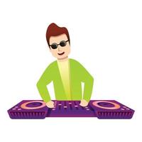 Event-Party-DJ-Symbol, Cartoon-Stil vektor