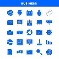 Solide Glyphensymbole für das Geschäft, die für Infografiken, mobiles Uxui-Kit und Druckdesign festgelegt wurden, umfassen Vektorgrafiken, Linien, Bildung, Kaffee, Tee, Lebensmittel, Mahlzeit, Sammlung, modernes Infografik-Logo und Piktogramm vektor