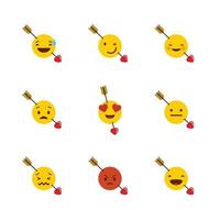 Emojis-Set-Design-Vektor vektor