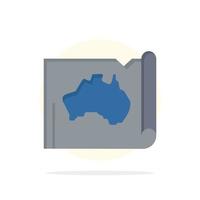 australien australische land lagekarte reise abstrakte kreis hintergrund flache farbe symbol vektor