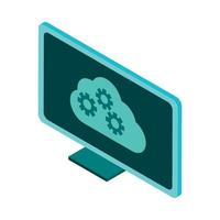 Computer-Cloud-Technologie vektor