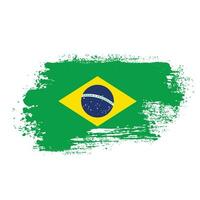 kreativ Brasilien grunge textur flagga vektor