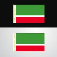 tjetjenska republik flagga baner design vektor