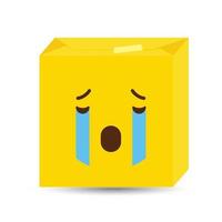 trauriger Emoji-Icon-Design-Vektor vektor