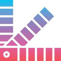 pantone Färg verktyg konstruktion - lutning fast ikon vektor