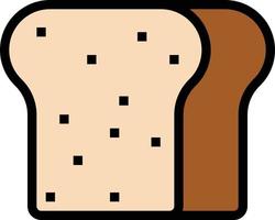 bröd mat snabbmat - fylld översikt ikon vektor