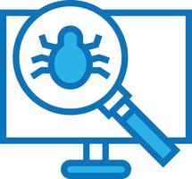 Bug-Scan-Problem Softwareentwicklung - blaues Symbol vektor