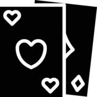 Karten Casino-Glücksspiel-Poker - solide Ikone vektor