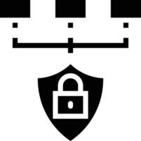 Netzwerksicherheit geschützte Softwareentwicklung - solides Symbol vektor