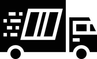 LKW schneller Versand Transport E-Commerce - solides Symbol vektor