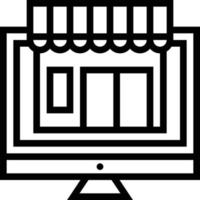E-Commerce-Online-Shop Business Mart - Gliederungssymbol vektor