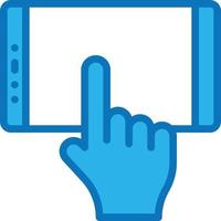 Touchscreen Smartphone Mobile Multimedia - blaues Symbol vektor