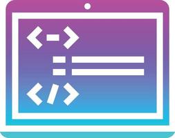 Programmierung Codierungsstruktur Softwareentwicklung - Farbverlauf solide Symbol vektor