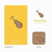 Chicken Lollypop Firmenlogo App-Symbol und Splash-Page-Design kreative Business-App-Designelemente vektor