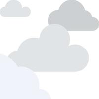molnig moln himmel till största del - platt ikon vektor