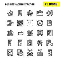 Business-Line-Icon-Pack für Designer und Entwickler Ikonen des Gaming-Puzzle-Geschäfts Business Cog Gear Optimization Mobile Vector