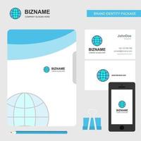 Globus-Business-Logo-Datei-Cover-Visitenkarte und mobile App-Design-Vektorillustration vektor