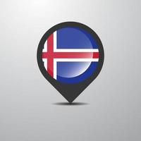 Island-Kartenstift vektor