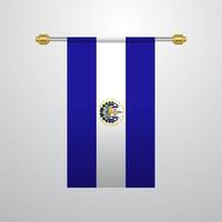 el salvador hängende flagge vektor