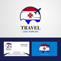 reise mordovia flag logo und visitenkartendesign vektor