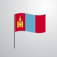 mongoliet vinka flagga vektor