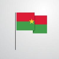 Burkina faso vinka flagga design vektor