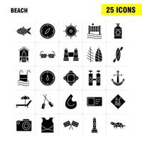 Beach Solid Glyph Icon für Web Print und Mobile Uxui Kit wie Protein Bottle Drink Sport Beach Net Sports Volley Piktogramm Pack Vektor