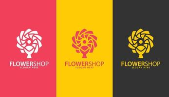 blomma kreativ företag logotyp design vektor