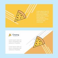 pizza abstrakt företags- företag baner mall horisontell reklam företag baner vektor