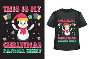 das ist mein weihnachtspyjamahemd - weihnachts-t-shirt-design-vorlage vektor