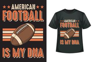 amerikan fotboll är min dna - fotboll t-shirt design mall vektor