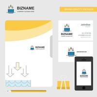 Wasserverdunstung Business Logo File Cover Visitenkarte und mobile App Design Vektor Illustration