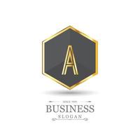 alphabetisches Logo-Design mit elegantem Design und Typografie-Vektor vektor