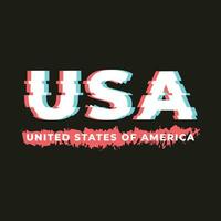 vereinigte staaten von amerika neues usa-flaggenart-typografiedesign vektor