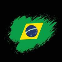 verblasster brasilien-grunge-textur-flaggenvektor vektor